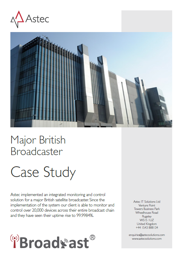 Major British Broadcaster cover Major British Broadcaster