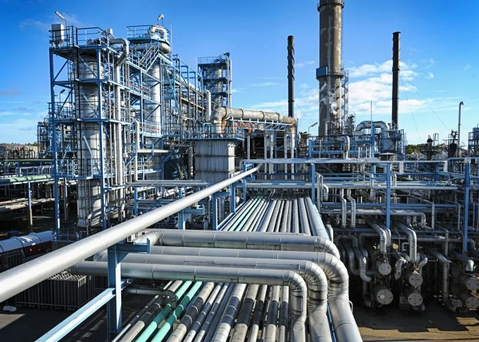 overall view of oil and gas installation overall view of oil and gas installation