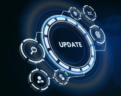 Business, Technology, Internet and network concept. Update softw Business, Technology, Internet and network concept. Update software computer program upgrade.